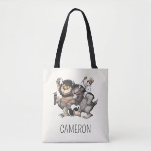 Tote Bag Où les choses sauvages   Ajoutez votre nom
