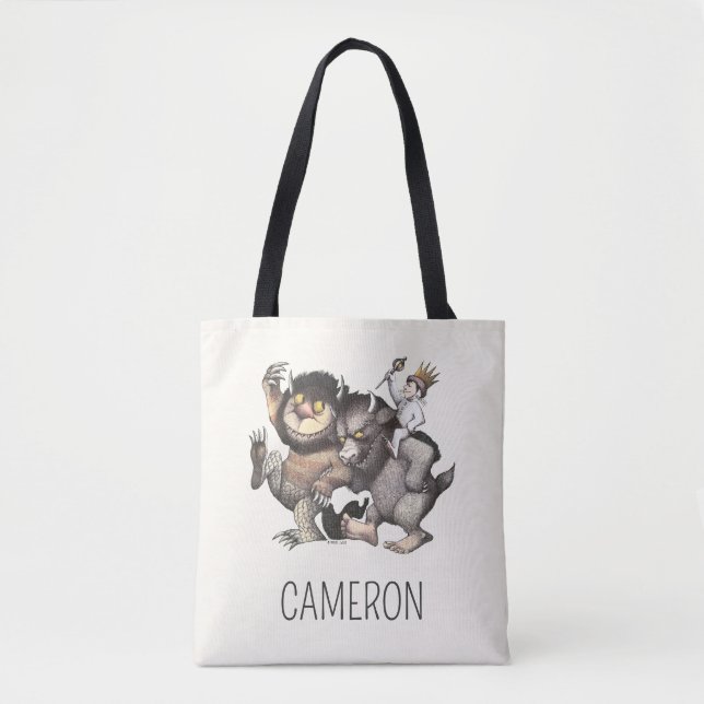 Tote Bag Où les choses sauvages | Ajoutez votre nom (Devant)