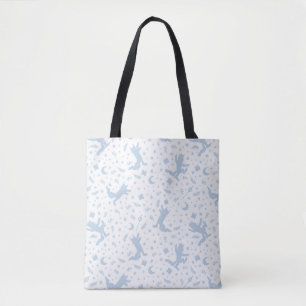 Tote Bag Où les choses sauvages Blue Floral