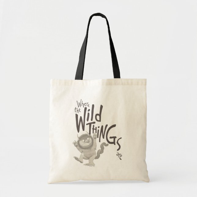 Tote Bag Où les choses sauvages sont citées (Devant)