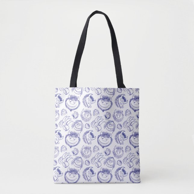Tote Bag Où les choses sauvages sont Motif d'esquisse (Devant)
