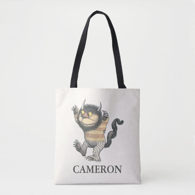 Tote Bag Où sont les bêtes sauvages | Ajoutez votre nom (Devant)