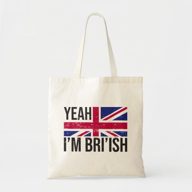 Tote Bag Ouais, Je Suis Britannique Comment Connais-Tu Mème (Devant)