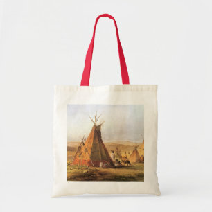 Tote Bag Ouest américain vintage, Tipées dans la plaine par