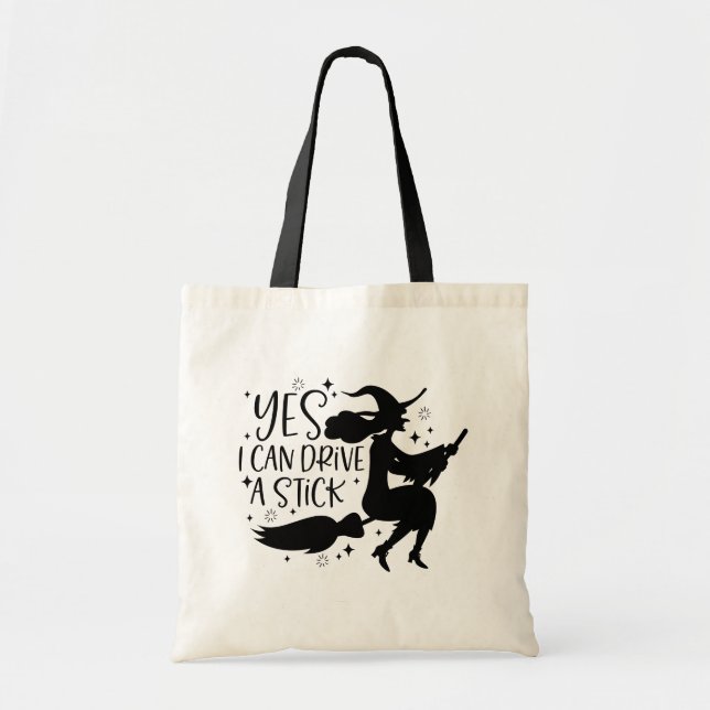 Tote Bag Oui, Je Peux Conduire Une Halloween De Sorcière Am (Devant)