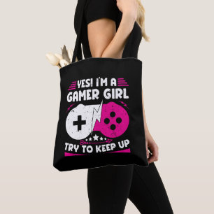 Tote Bag Oui Je suis Une Gamer Girl Funny Video Gamer Gift