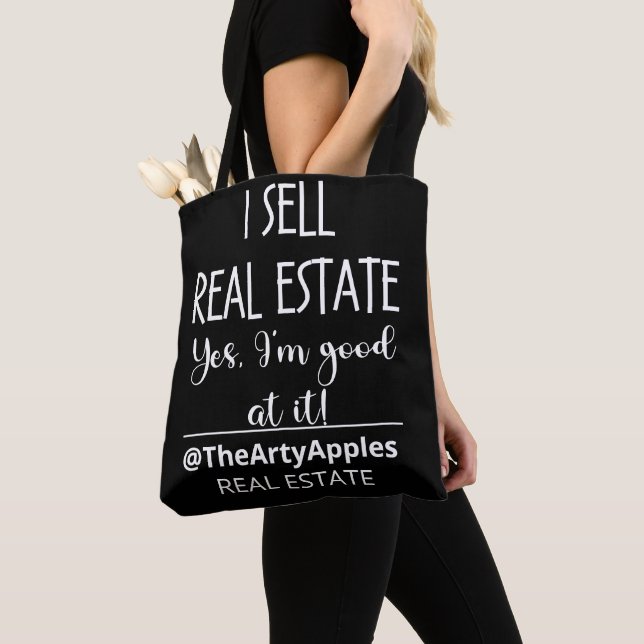 Tote Bag oui je vends de l'immobilier oui je suis bon (De près)