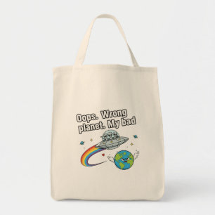Tote Bag Oups. Mauvaise planète. C'est ma faute
