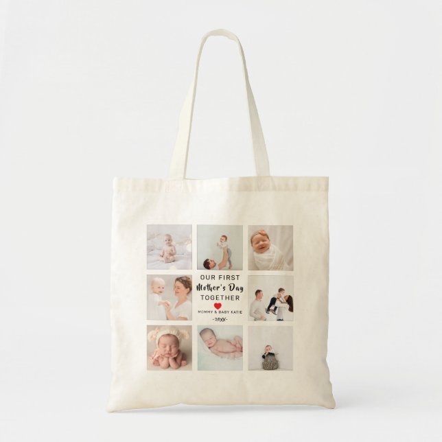Tote Bag | Our First Mother's Day Photo Collage (Front)
