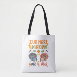 Tote Bag Our First Thanksgiving M. et Mme Couple Married 2