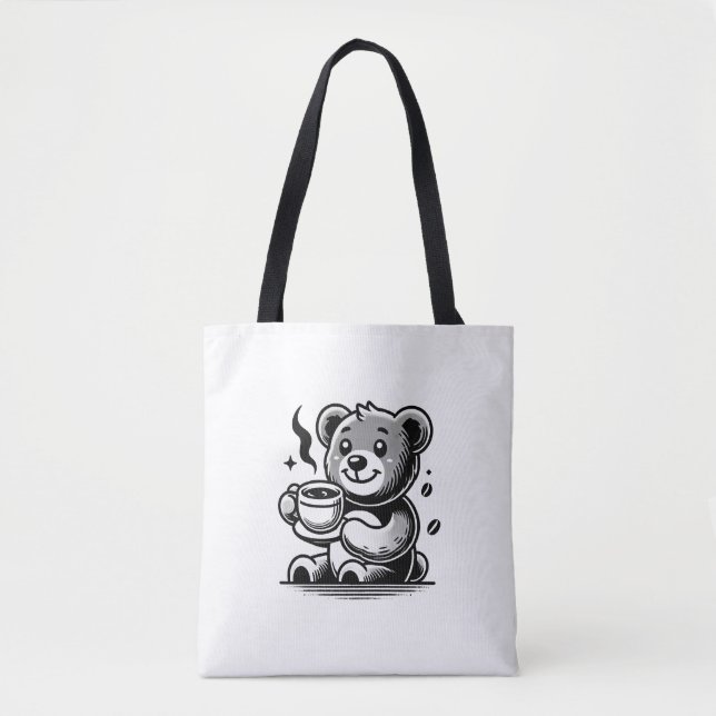 Tote Bag ours à café (Devant)