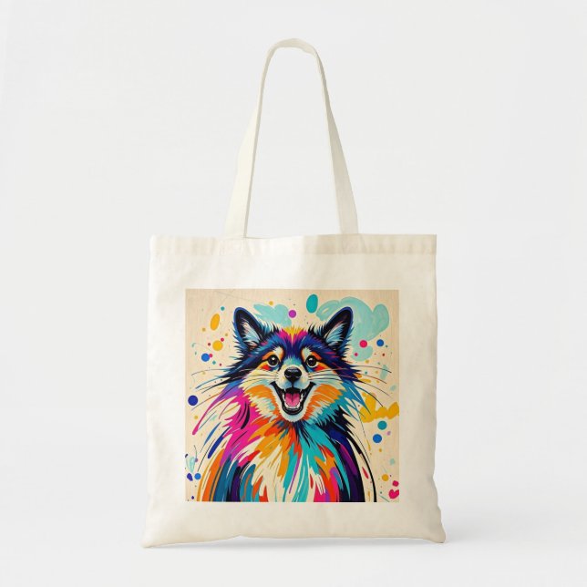 Tote Bag ours Abstrait mignon drôle joyeux animal art (Devant)