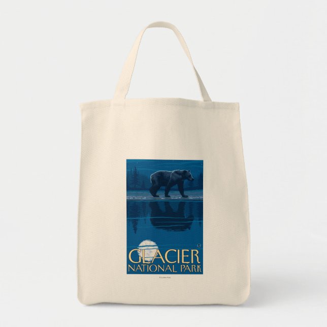 Tote Bag Ours au clair de lune - Parc national des Glaciers (Devant)