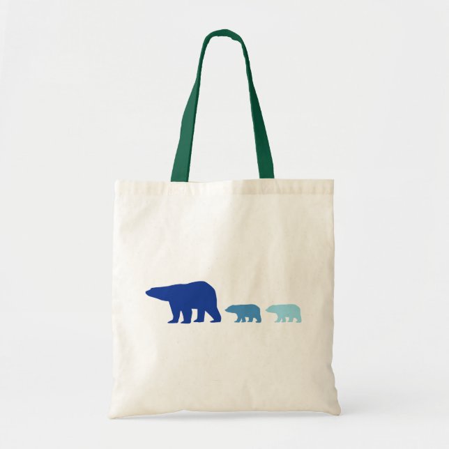 Tote Bag Ours bleu polaire (Devant)
