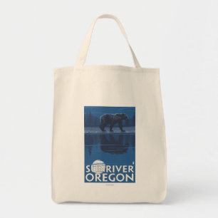 Tote Bag Ours dans le clair de lune - rivière de Sun,