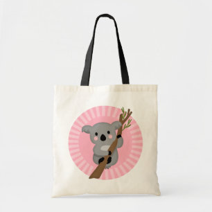 Tote Bag Ours de koala mignon - fille grise rose