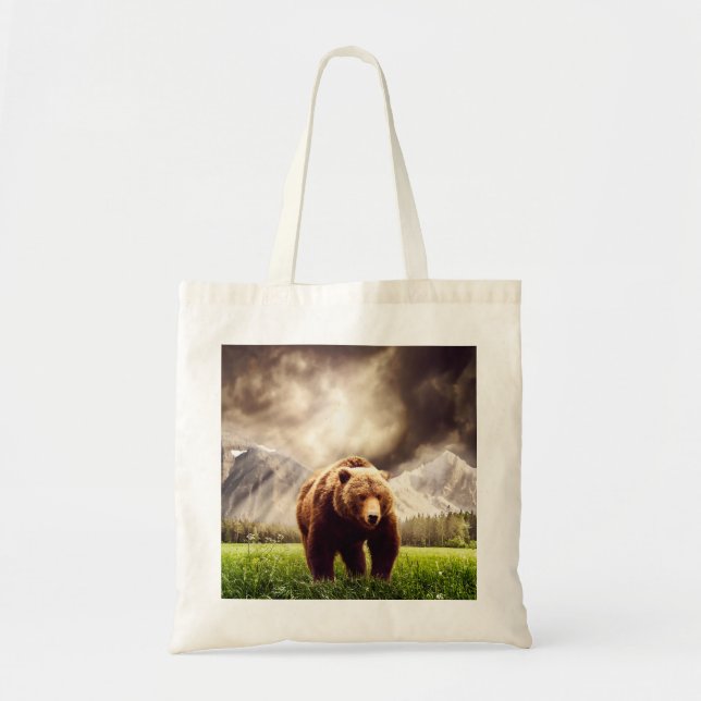 Tote Bag Ours de montagne (Devant)