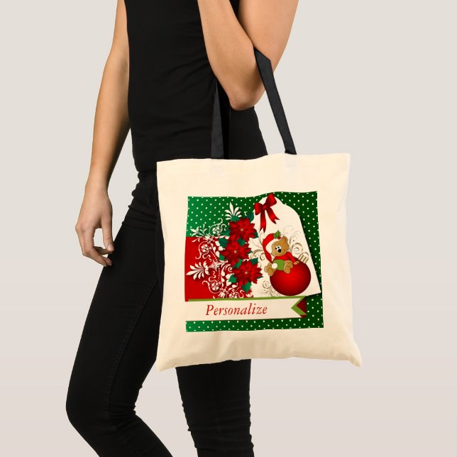 Tote Bag Ours de Noël (Devant (produit))