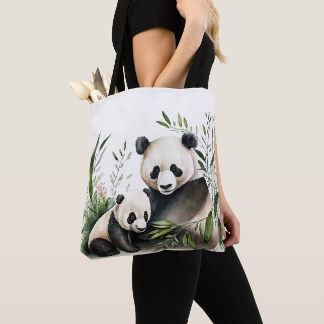 Tote Bag Ours De Panda Avec Cuisine (De près)