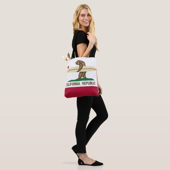 Tote Bag Ours de surf de Californie (Sur le modèle)