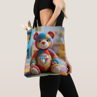 Tote Bag Ours en peluche coloré