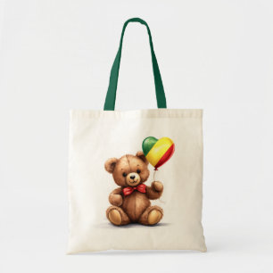 Tote Bag ours en peluche et ballon drapeau de la République