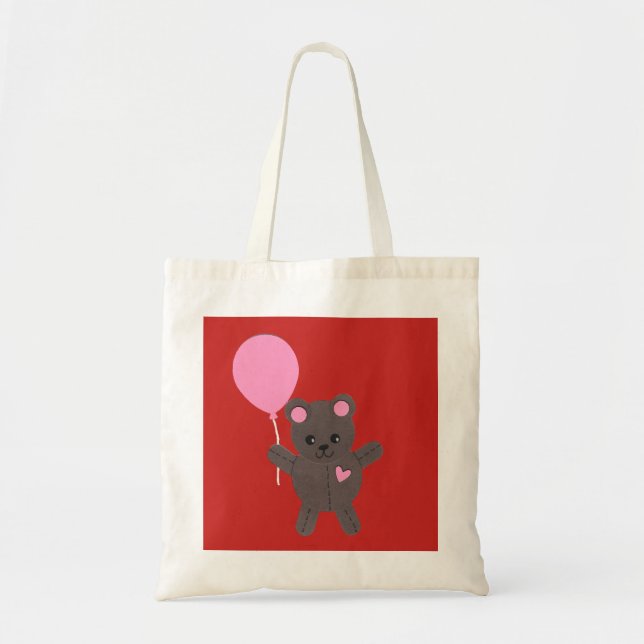 Tote Bag Ours Fourre-tout d'anniversaire (Devant)