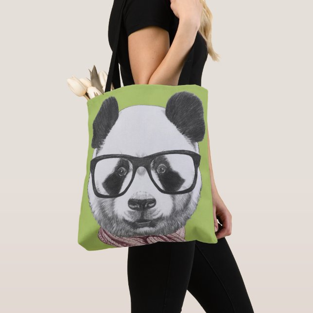 Tote Bag Ours panda prêt d'hiver (De près)