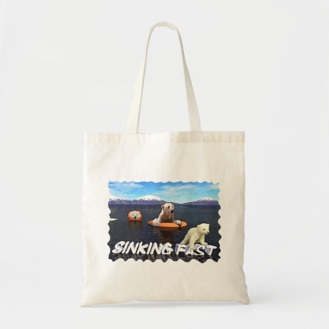 Tote Bag Ours polaires - Sinking Fast (Devant)