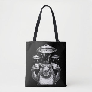 Tote Bag OVNI amusant Humour OVNI capybara bizarre