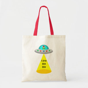 Tote Bag OVNI de Noël Ho Ho Alien soucoupe volante