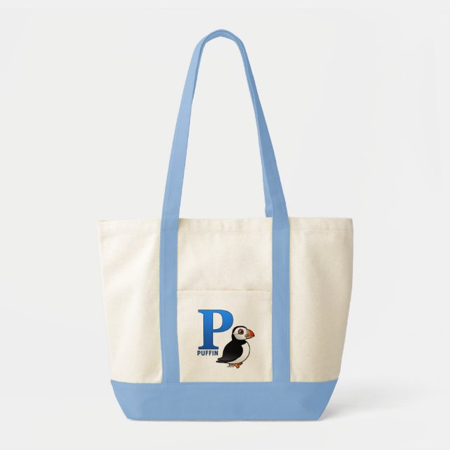 Tote Bag P est pour le macareux (Devant)