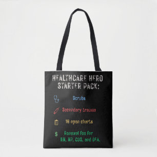 Tote Bag Pack de démarrage Héros de la santé - Funny Nurse