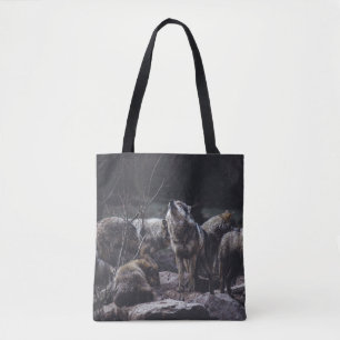 TOTE BAG PACK DE LOUPS EN FORMATION ROCK