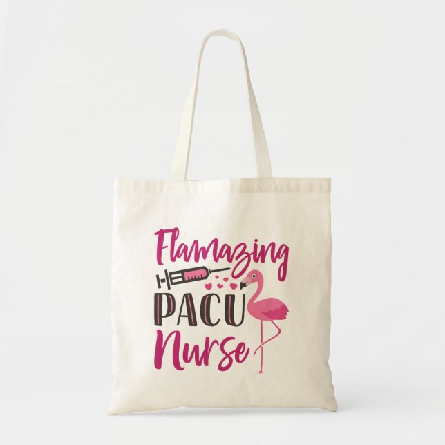 Tote Bag PACU Infirmière Flamant rose Infirmière de la sema (Devant)