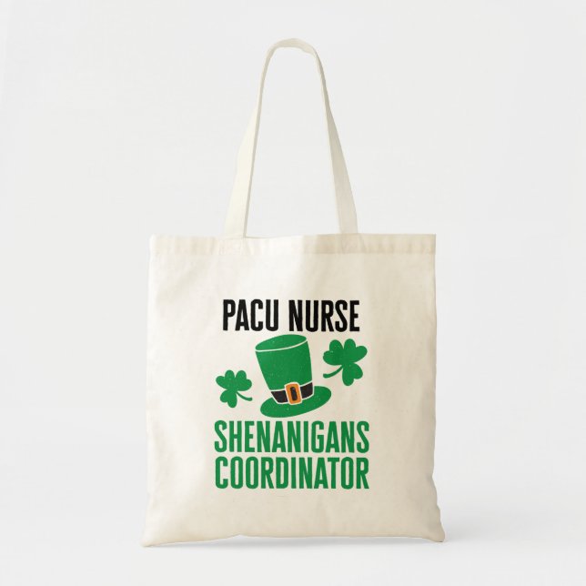 Tote Bag PACU Infirmière Jour de la Saint Patrick Shenaniga (Devant)