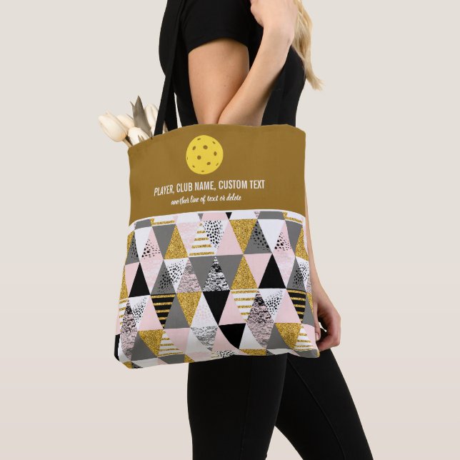 Tote Bag Pagaie de Pickleball Personnalisée à impression gé (De près)