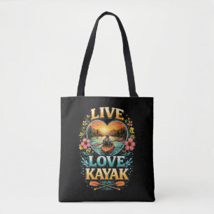 Tote Bag Pagayer dans le coucher du soleil