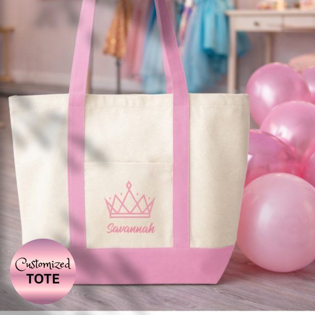Tote Bag Pageant Essentials Custom Crown Titleholder (Make her reign more memorable with a customized tote for pageant events, rehearsals and appearances)