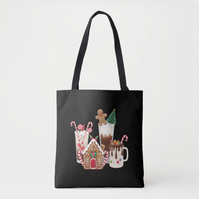 Tote Bag Pain d'épice Noël Café Amant Cadeau Noël (Devant)