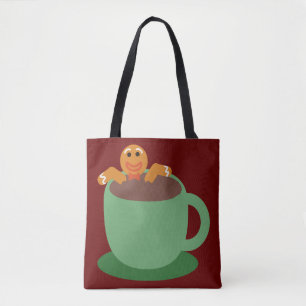Tote Bag Pain d'épices Homme Relaxant Cacao Fun Toon La