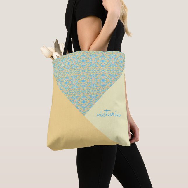 Tote Bag Paint à l'orange et au citron (De près)