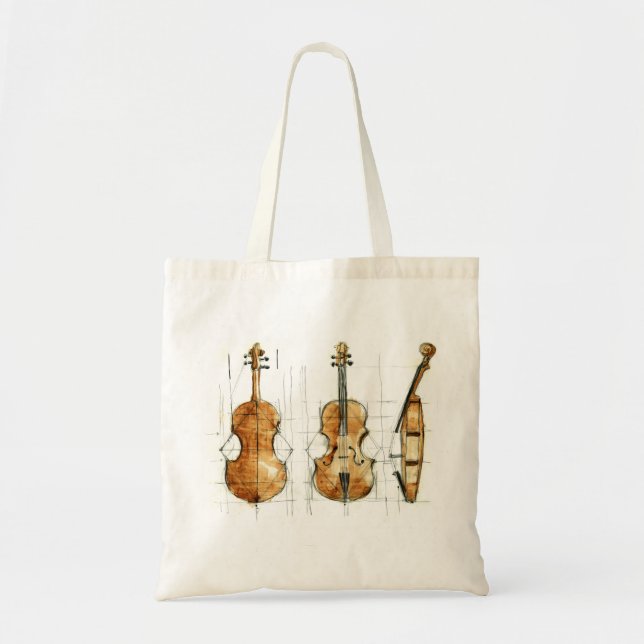 Tote Bag Painting de Violin (Devant)