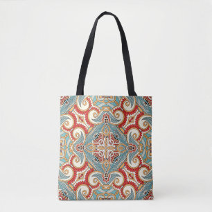 Tote Bag Paisley bandanna fleurie traditionnelle ornemental