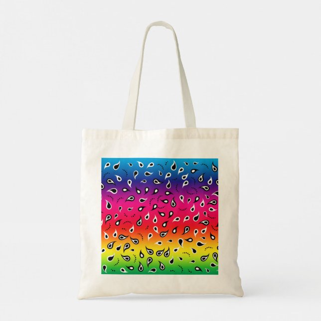 Tote Bag Paisley Rainbow (Dos)