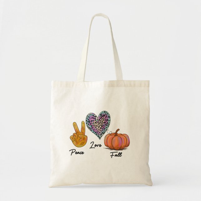 Tote Bag Paix amour chute (Devant)