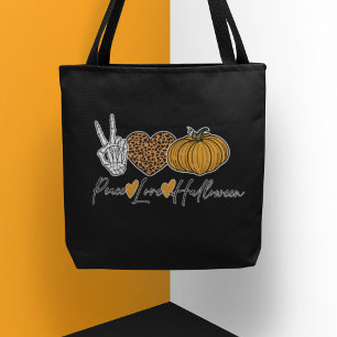 Tote Bag Paix Amour Halloween