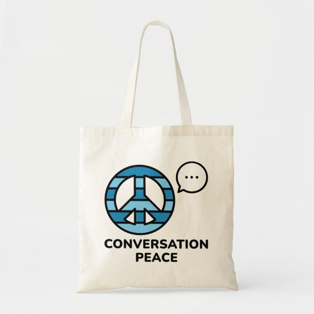 Tote Bag Paix de la conversation (Devant)