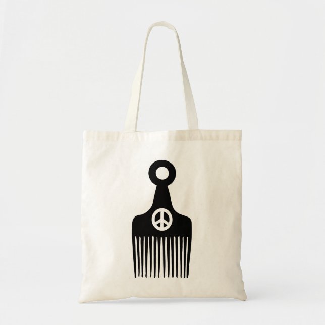 Tote Bag Paix des cheveux afro (Devant)