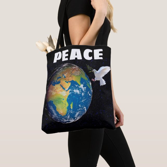 Tote Bag Paix - Fourre-tout mondiale (De près)